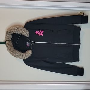 Betty Designs faux fur zip-up hoodie